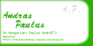 andras paulus business card